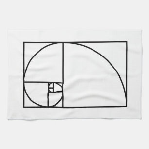 Fibonacci golden ratio - einzigartige mathematisch geschirrtuch