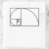 Fibonacci golden ratio - einzigartige mathematisch rechteckiger aufkleber (Tasche)