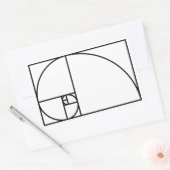 Fibonacci golden ratio - einzigartige mathematisch rechteckiger aufkleber (Umschlag)