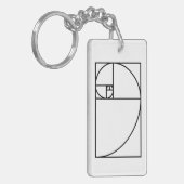 Fibonacci golden ratio - einzigartige mathematisch schlüsselanhänger (Vorderseite links)