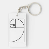 Fibonacci golden ratio - einzigartige mathematisch schlüsselanhänger (Rückseite)