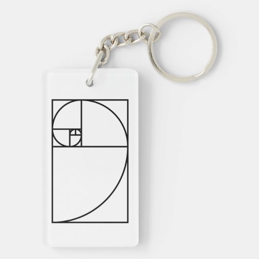 Fibonacci golden ratio - einzigartige mathematisch schlüsselanhänger (Rückseite)
