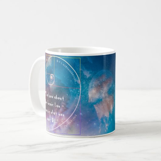 Fibonacci golden ratio unendliche Universum Qualle Kaffeetasse (Vorderseite Links)