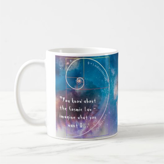 Fibonacci golden ratio unendliche Universum Qualle Kaffeetasse (Links)