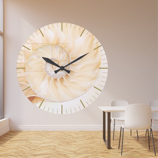 Fibonacci Golden Ration Kulturelle Sehenswürdigkei Große Wanduhr