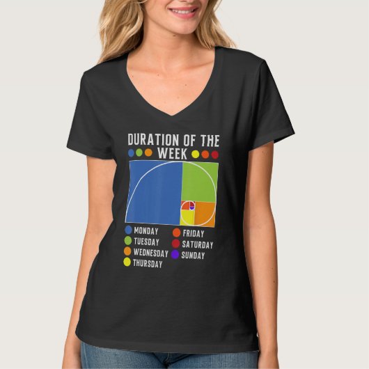 Fibonacci-Goldener-Schnitt-Dauer der Woche T-Shirt (Vorderseite)