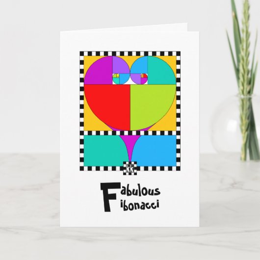 Fibonacci Grußkarte Karte (Vorderseite)