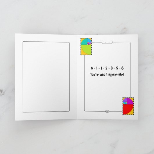 Fibonacci Grußkarte Karte (Innenseite)