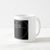 Fibonacci-Herz Kaffeetasse (VorderseiteRechts)