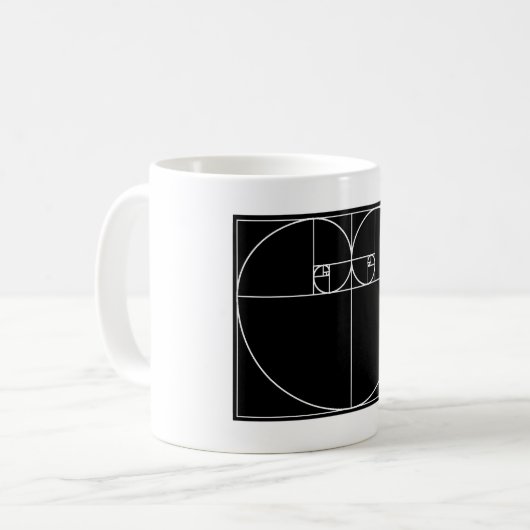 Fibonacci-Herz Kaffeetasse (Vorderseite Links)