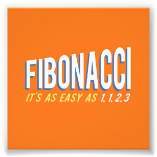 Fibonacci ist so einfach wie 1, 1, 2, 3 fotodruck