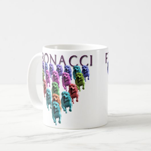 Fibonacci-Jack-Russell-Kaffee-Tasse Kaffeetasse (Vorderseite Links)