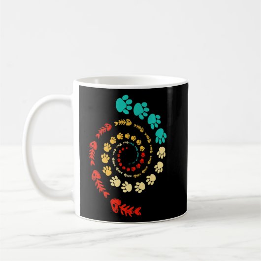 Fibonacci Katzenpaw oder Golden Ratio und Spiral o Kaffeetasse (Links)