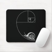 Fibonacci mit Schneckenmathematik Mathematik Lehre Mousepad (Mit Mouse)