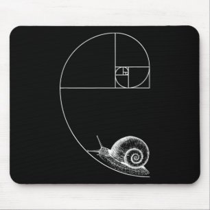 Fibonacci mit Schneckenmathematik Mathematik Lehre Mousepad