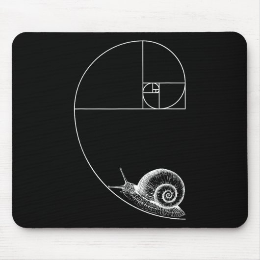 Fibonacci mit Schneckenmathematik Mathematik Lehre Mousepad (Vorne)