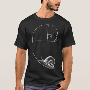 Fibonacci mit Schneckenmathematik Mathematik Lehre T-Shirt