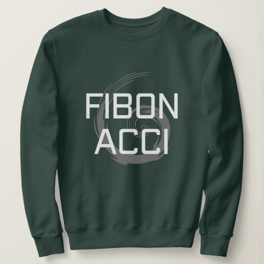 Fibonacci mit weißem Text für Mathematikliebhaber Sweatshirt (Design vorne)