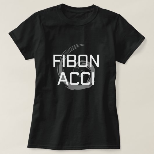 Fibonacci mit weißem Text für Mathematikliebhaber T-Shirt (Design vorne)