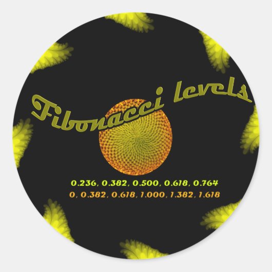 Fibonacci-Nummern für den Handel Runder Aufkleber (Vorderseite)