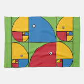 Fibonacci-Papageien Küchentuch (Horizontal)