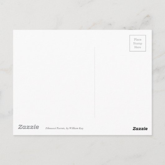 Fibonacci-Papageien Postkarte (Rückseite)