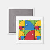 Fibonacci Parrots Magnet (Vorderseite/Rückseite)