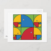 Fibonacci Parrots Postkarte (Vorne/Hinten)