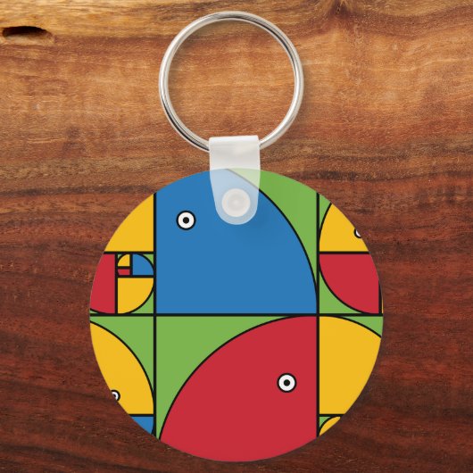 Fibonacci Parrots Schlüsselanhänger (Vorderseite)