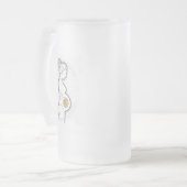 Fibonacci Pregnancy Art Mattglas Bierglas (Vorderseite Links)