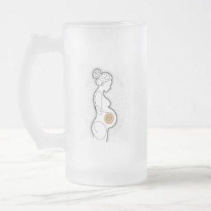 Fibonacci Pregnancy Art Mattglas Bierglas