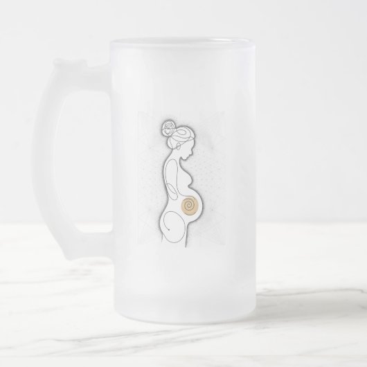 Fibonacci Pregnancy Art Mattglas Bierglas (Links)