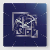 Fibonacci puzzle quadratische wanduhr (Vorderseite)