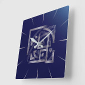 Fibonacci puzzle quadratische wanduhr (Winkel)