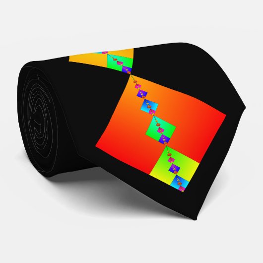 Fibonacci-Quadrate Krawatte (Gerollt)