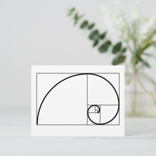 Fibonacci Ratio Postkarte (Stehend Vorderseite)