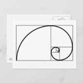 Fibonacci Ratio Postkarte (Vorne/Hinten)