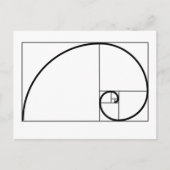 Fibonacci Ratio Postkarte (Vorderseite)
