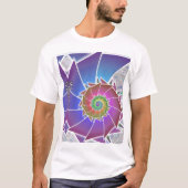 Fibonacci-Regenbogen Spiralism Shirt (Vorderseite)