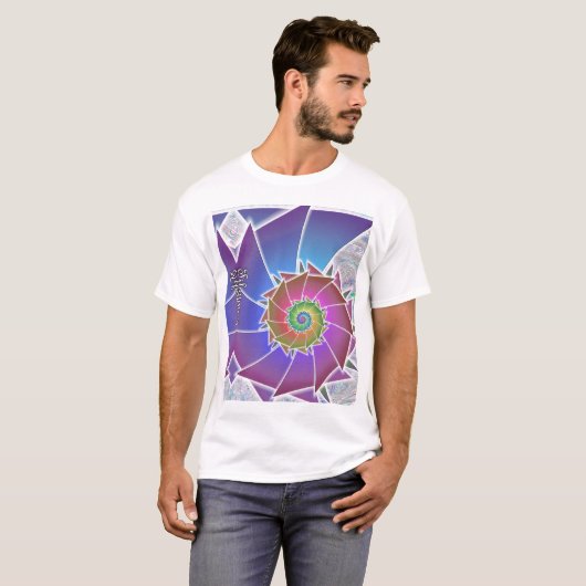 Fibonacci-Regenbogen Spiralism Shirt (Vorne ganz)
