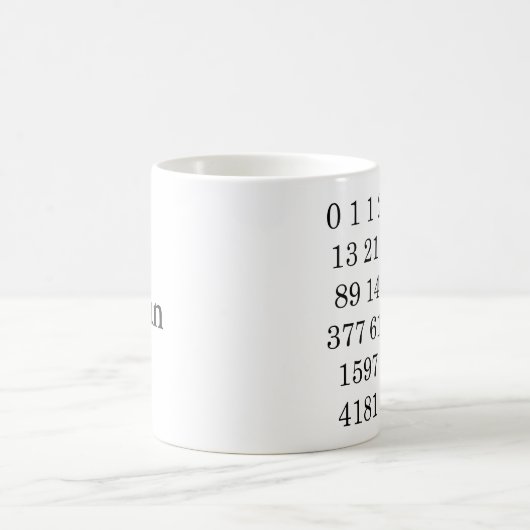 Fibonacci-Reihenfolgen-Tassen-kundenspezifisches Kaffeetasse (Mittel)