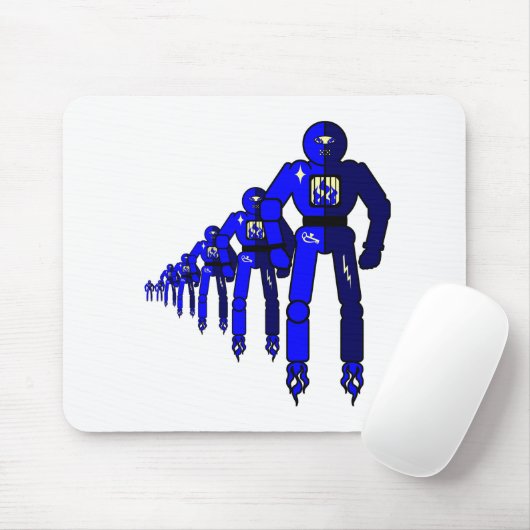 Fibonacci Robots Mousepad (Mit Mouse)