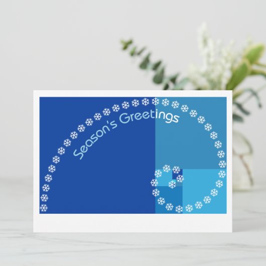 Fibonacci Saisongrüße Feiertagskarte (Stehend Vorderseite)