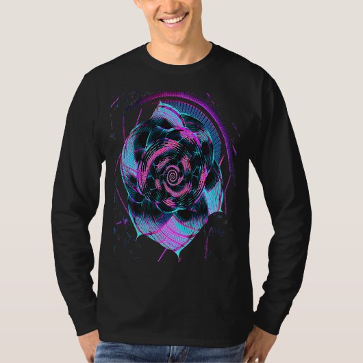 Fibonacci Sequence Flower Vaporwave Aesthetics T-Shirt (Vorderseite)