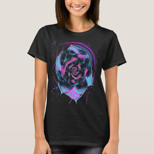Fibonacci Sequence Flower Vaporwave Aesthetics T-Shirt (Vorderseite)