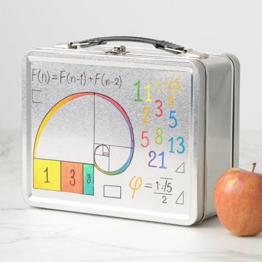 Fibonacci Sequence & Golden Ratio Math Metal Lunch Metall Brotdose (Beispiel)
