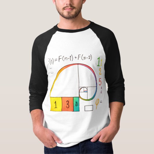 Fibonacci Sequence & Golden Ratio Math T - Shirt (Vorderseite)
