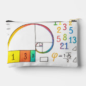 Fibonacci Sequence & Golden Ratio Math Zip Pouch Zubehörtasche (Rückseite)