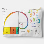 Fibonacci Sequence & Golden Ratio Math Zip Pouch Zubehörtasche (Rückseite)