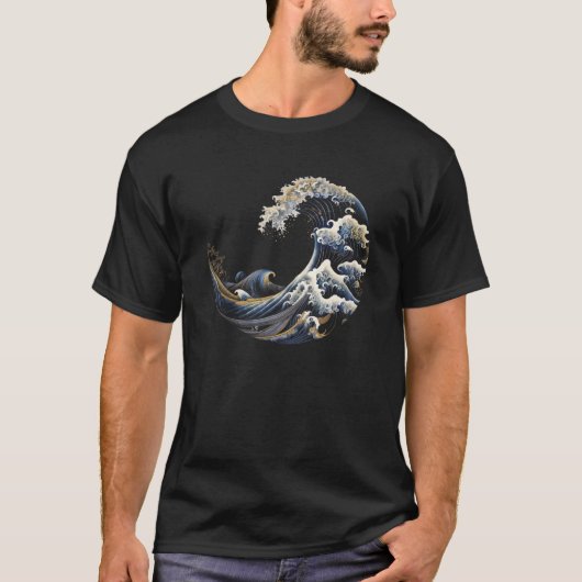 Fibonacci Sequence Kanagawa Wave T-Shirt (Vorderseite)